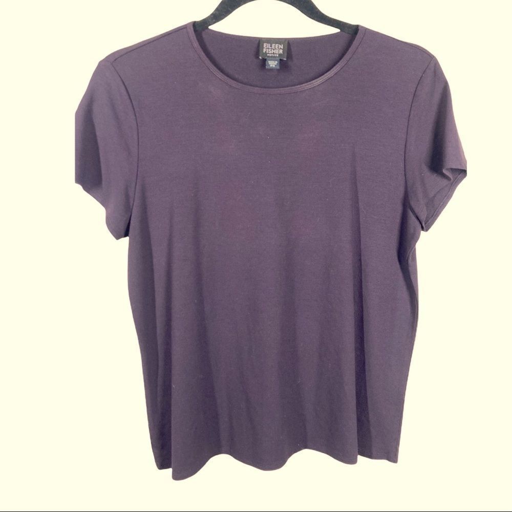 Eileen Fisher Purple Casual Short Sleeve Tee